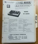 Sharp Rt 3500U Service Manual Original Repair Book Stereo Tape Record Playback. Fixed Price $19.98.