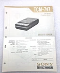 Original Oem Sony TCM-747 Service Manual Repair Cassette Corder 1980. Fixed Price $14.99.