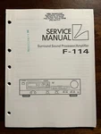 Luxman F-114 Surround Sound Processor Amplifier Service Manual Original Oem. Fixed Price $19.99.