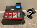 Metrologic Barcode Scanner +hands Free Stand For Sharp XE-A507 Cash Register. Fixed Price $87.22.