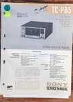 Sony TC-PB5 Cassette Player Service Manual *original*. Fixed Price $19.97.