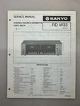 Sanyo Rd W33 Original Service Manual Free Shipping. Fixed Price $14.00.