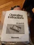 Vintage Panasonic RS-600US Tape Deck Operating Instructions. Fixed Price $6.00.