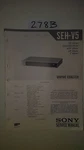 Sony SEH-V5 Graphic Equalizer Service Manual Original Repair Book. Fixed Price $19.98.