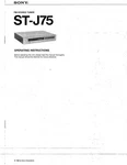 Sony ST-J75 Tuner Owners Instruction Manual. Fixed Price $22.24.