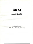 Akai Model HX-M313W Cassette Deck Schematic Diagram & Pc Boards. Fixed Price $19.00.