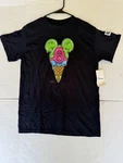 Disney Collection Neff Mickey Mouse Drippy Ice Cream Cone Black T-shirt Mens. Fixed Price $20.00.