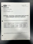 Nap Service Manual No. 5333 MCD081, MCD082, & MCD083 Tape Decks. Fixed Price $9.99.