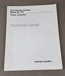 Harman Kardon Hk 770 Technical Manual D-3936. Fixed Price $99.95.