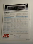 One Jvc S.e.a Graphic Equalizer Brochure For SEA-70,80,40,33,60,R7,. Fixed Price $22.00.