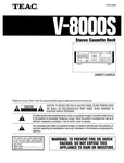 High-resolution Scans Of Owner's Manual For Vintage Teac V-8000S Cassette Deck. Fixed Price $29.99.