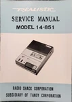 Realistic/radio Shack Model 14-851 Cassette Tape Deck Service Manual. Fixed Price $25.00.