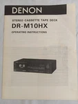 Denon DR-M10HX Stereo Cassette Tape Deck Operatin Instructions 5111569008. Fixed Price $11.21.