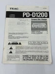 Teac Cd Compact Disc Changer PD-D1200 Owners User Manual. Fixed Price $20.00.