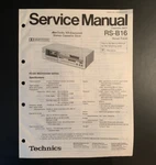 Technics RS-B16 Dbx/dolby Cassette Deck Original Service Manual 1984. Fixed Price $9.99.
