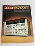 Akai GXC-570D Cassette Tape Deck 3 Head Stereo Vintage Brochure Original. Fixed Price $42.00.