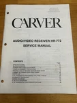 Carver Audio Video Av Receiver HR-772 Service Manual Original Vintage Holography. Fixed Price $24.99.