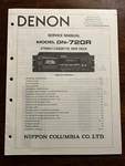 Denon Model DN-720R Cassette Tape Deck Service Manual Original Oem Genuine. Fixed Price $17.99.