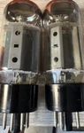 Matched Pair 6CA7 EL34 Vintage Sovtek Reflektor H3B3 Fat Bottle Power Tubes. Fixed Price $200.00.