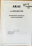 Akai HX-M313W Pc Boards Schematic Diagram Only Service Manual. Fixed Price $24.94.