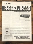 Teac R-555 R-666X Cassette Owners / User Manual *original*. Fixed Price $19.97.
