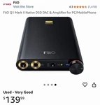 Fiio Q1 Mark Native Dsd Dac/amplifier Hi-res Audio. Excellent Condition. Fixed Price $69.99.