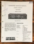 Onkyo TA-R33 Cassette Service Manual *original*. Fixed Price $14.97.