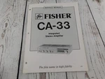Fisher CA-33 Integrated Stereo Amplifier Service Manual W/wiring Diagram. Fixed Price $15.21.