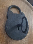 Rare Antique Big Vintage Forged Iron Padlock And Key Old Guard Locksmith. Fixed Price $36.00.
