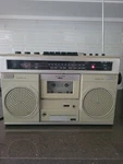 Vintage Montgomery Ward Portable Cassette /stereo System GEN3981A. Fixed Price $39.99.
