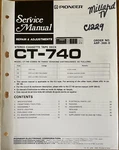 Pioneer CT-740 Stereo Cassette Tape Deck Original Service Repair Manual. Fixed Price $19.94.