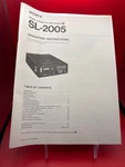 Sony SL-2005 Beta Max Original Operating Instructions Manual 1984. Fixed Price $8.96.