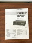 Fisher CR-W981 Cassette Service Manual *original*. Fixed Price $14.97.