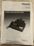 Vintage Panasonic KX-F90 Telephone Answering System With Facsmile Manual Only. Fixed Price $5.00.