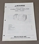 Mitsubishi Stereo Power Amplifier DA-A7DC Service Manual D-3938. Fixed Price $99.95.