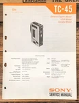 Sony TC-45 Cassette Service Manual *original*. Fixed Price $14.97.