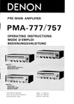 Denon PMA-757 PMA-777 Pre-main Amplifier Owners Manual. Fixed Price $22.24.