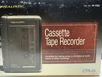 Vintage Portable Realistic CTR-24 Compact Cassette Tape Recorder With Box. Fixed Price $7.99.