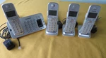 Panasonic KX-TGE270 Bluetooth Cordless Phone (4) Answering Machine-intercom. Fixed Price $39.99.