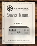 Kenwood KA-9100 Amplifier Service Manual *original*. Fixed Price $99.97.