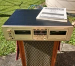 Gold Luxman K-331W Auto Reverse Double Cassette Deck Powers On, Plays, Is. Fixed Price $171.05.