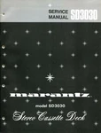 Vintage Marantz Model SD-3030 Stereo Cassette Deck Service Manual. Fixed Price $20.74.