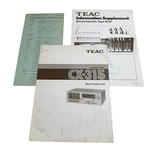 Vintage Teac CX-315 & Cassette Deck Supplement Manual Booklets. Fixed Price $23.98.