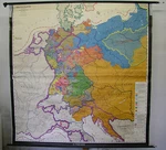 School Wall Map Germany Napoleon 1802-1814 War 198X200 1969. Fixed Price $277.74.