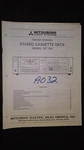 Mitsubishi DT-15C Service Manual Original Book Stereo Cassette Deck Tape Player. Fixed Price $19.98.