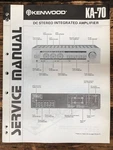 Kenwood KA-70 Amplifier Service Manual *original*. Fixed Price $14.97.