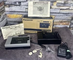 Vintage Panasonic RQ-212DAS Mini Cassette Tape Recorder W/ Box, Earbuds & Case. Fixed Price $44.95.