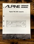 Alpine Model 7138 Car Radio / Cassette Service Manual *original*. Fixed Price $24.97.