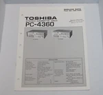 Toshiba PC-4360 Compact Cassette Original Factory Service Data Manual. Fixed Price $28.95.