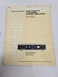 Original Realistic QA-680 4-CHANNEL Stereo Amplifier Owner's Manual. Fixed Price $14.00.